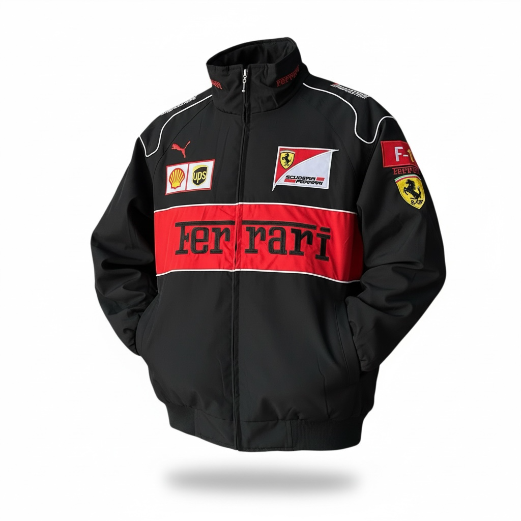 CHAQUETA SCUDERIA FERRARI NEGRO Y ROJO