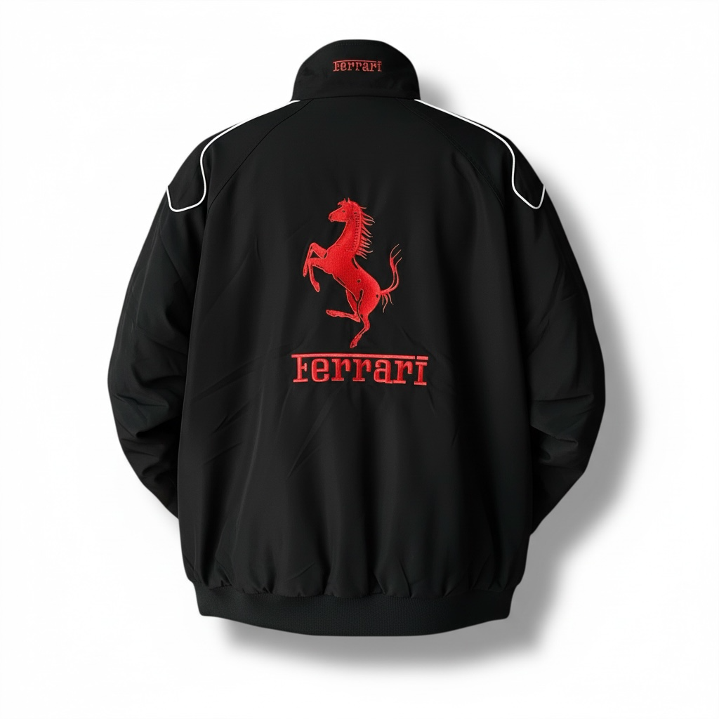 CHAQUETA SCUDERIA FERRARI NEGRO Y ROJO