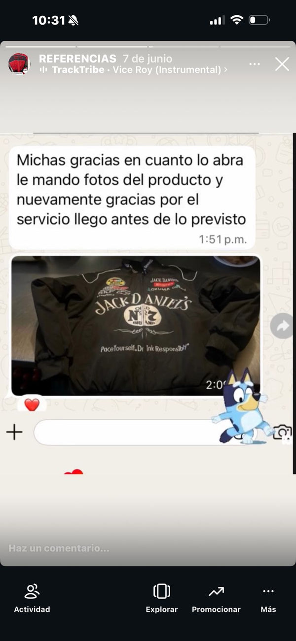 CHAQUETA NASCAR CHEVROLET RACING TEAM (JACK DANIELS SPONSOR)